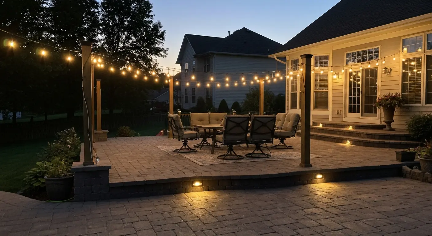 Outdoor living area lighting