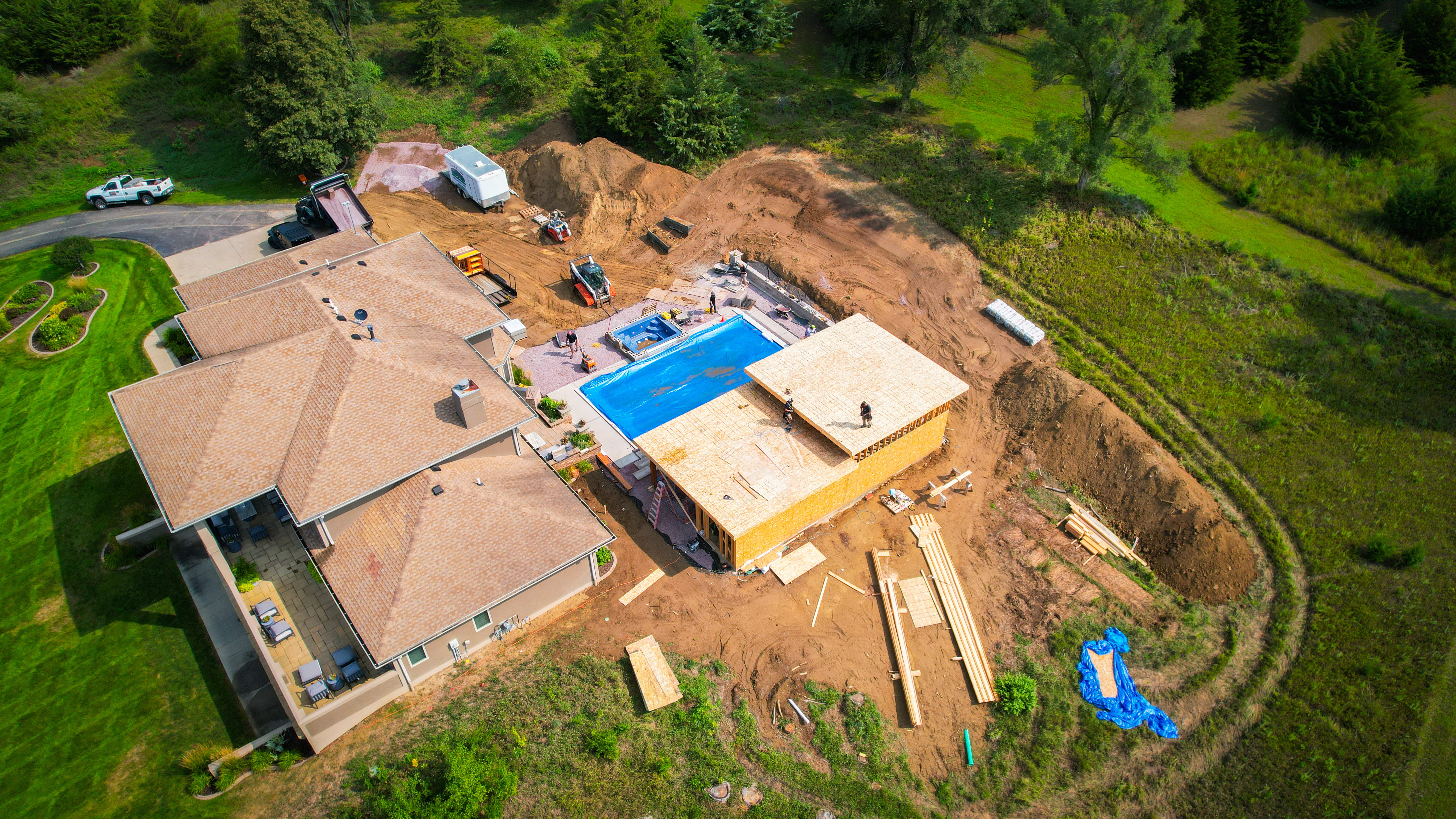Estate Pool Construction Progress