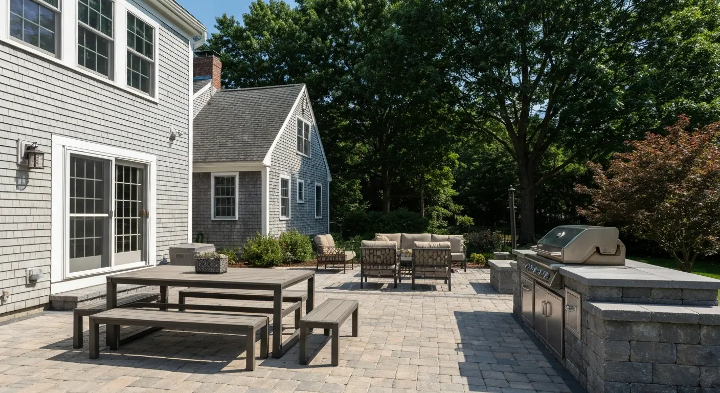 Large entertaining patio