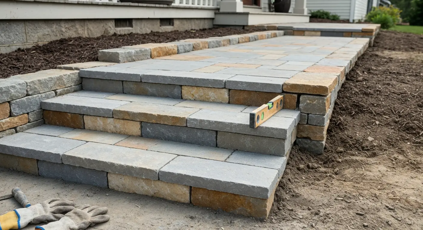 Stone steps and edging