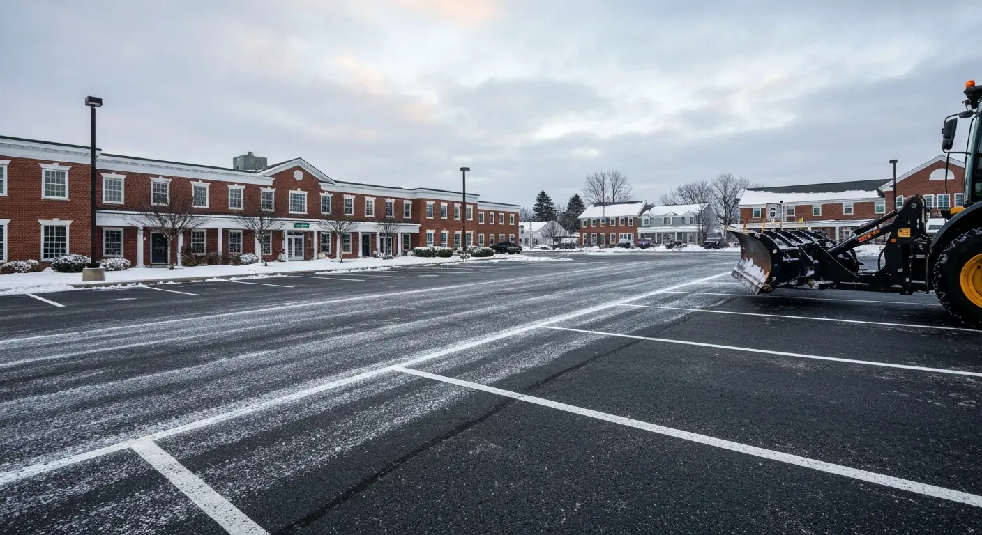 Parking lot snow removal