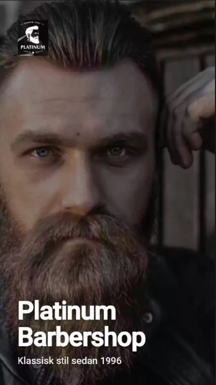 Kampanjbild för Platinum Barbershop, Displaytekniks kund