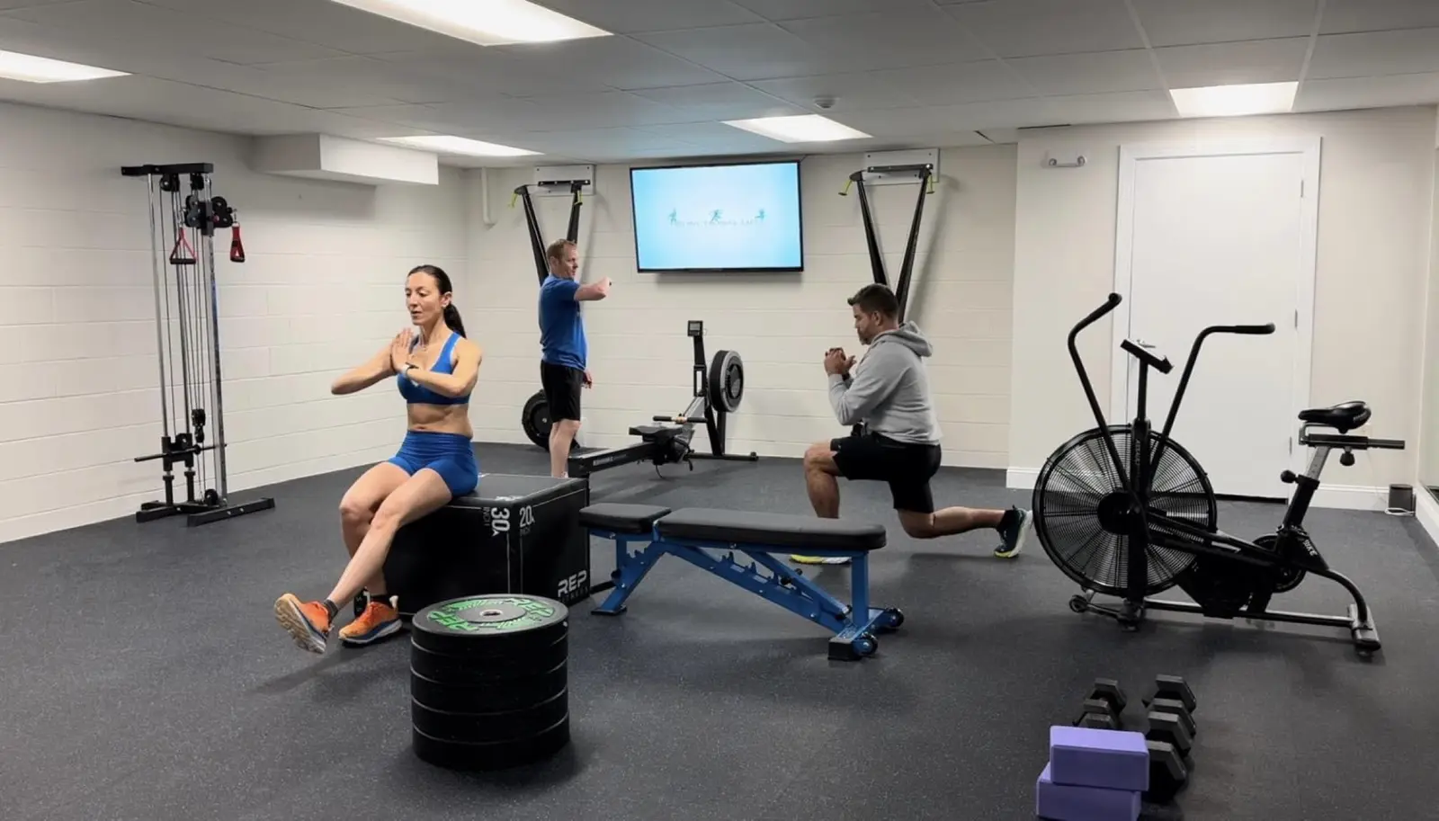 Functional Life members completing personalized exercises inside the Harleysville training studio