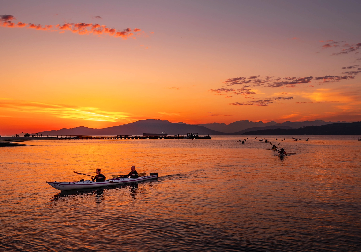 Kayaks in the Sunset at Jericho Beach