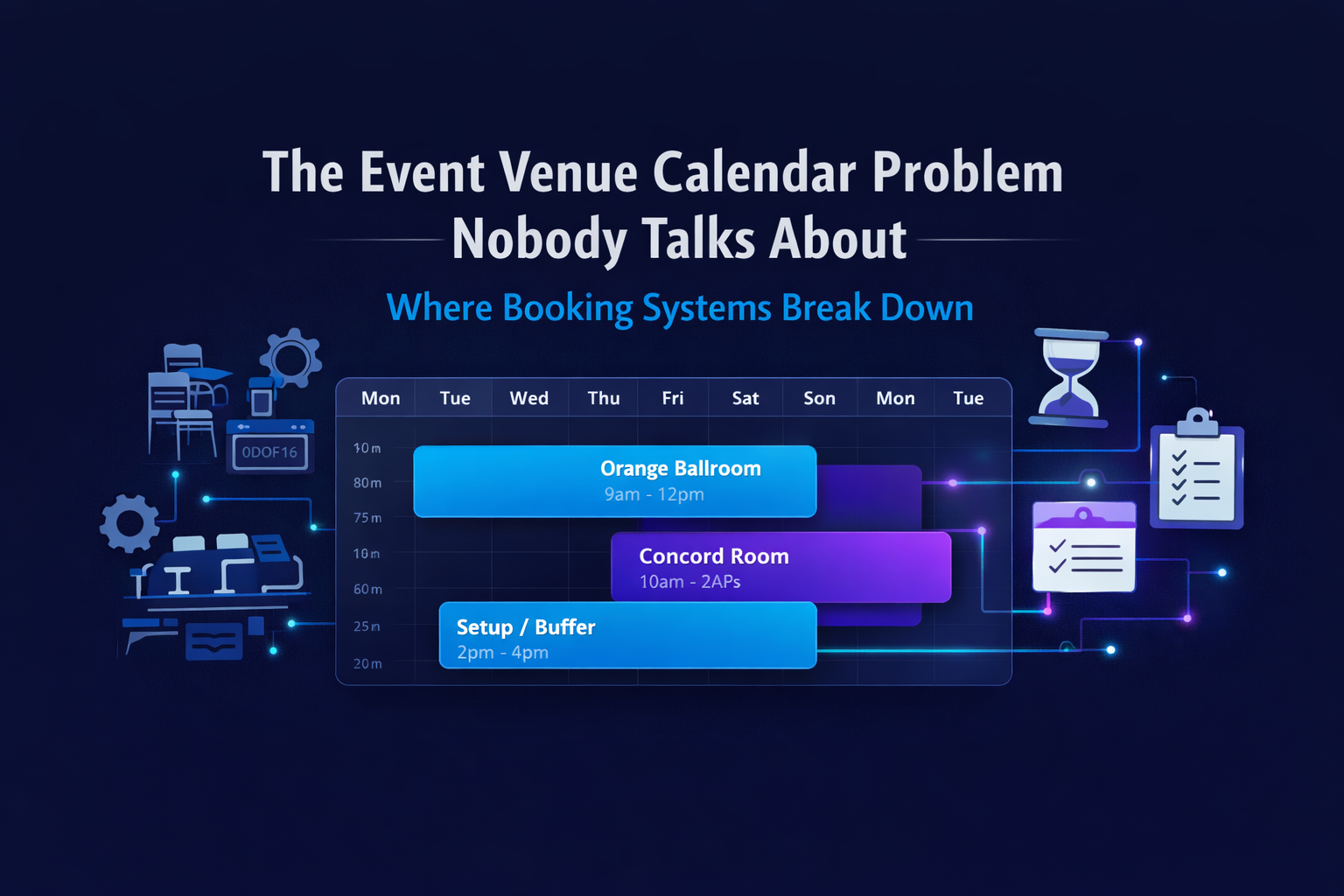 Event venue calendar overlap issues