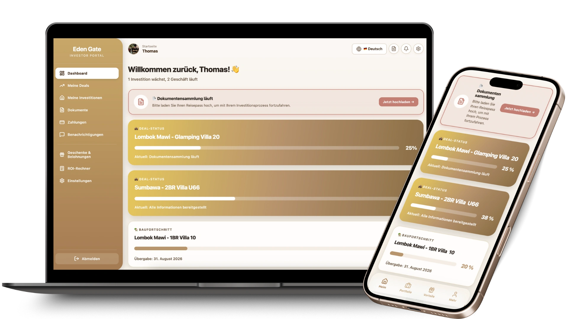 Eden Gate Portal Mockup