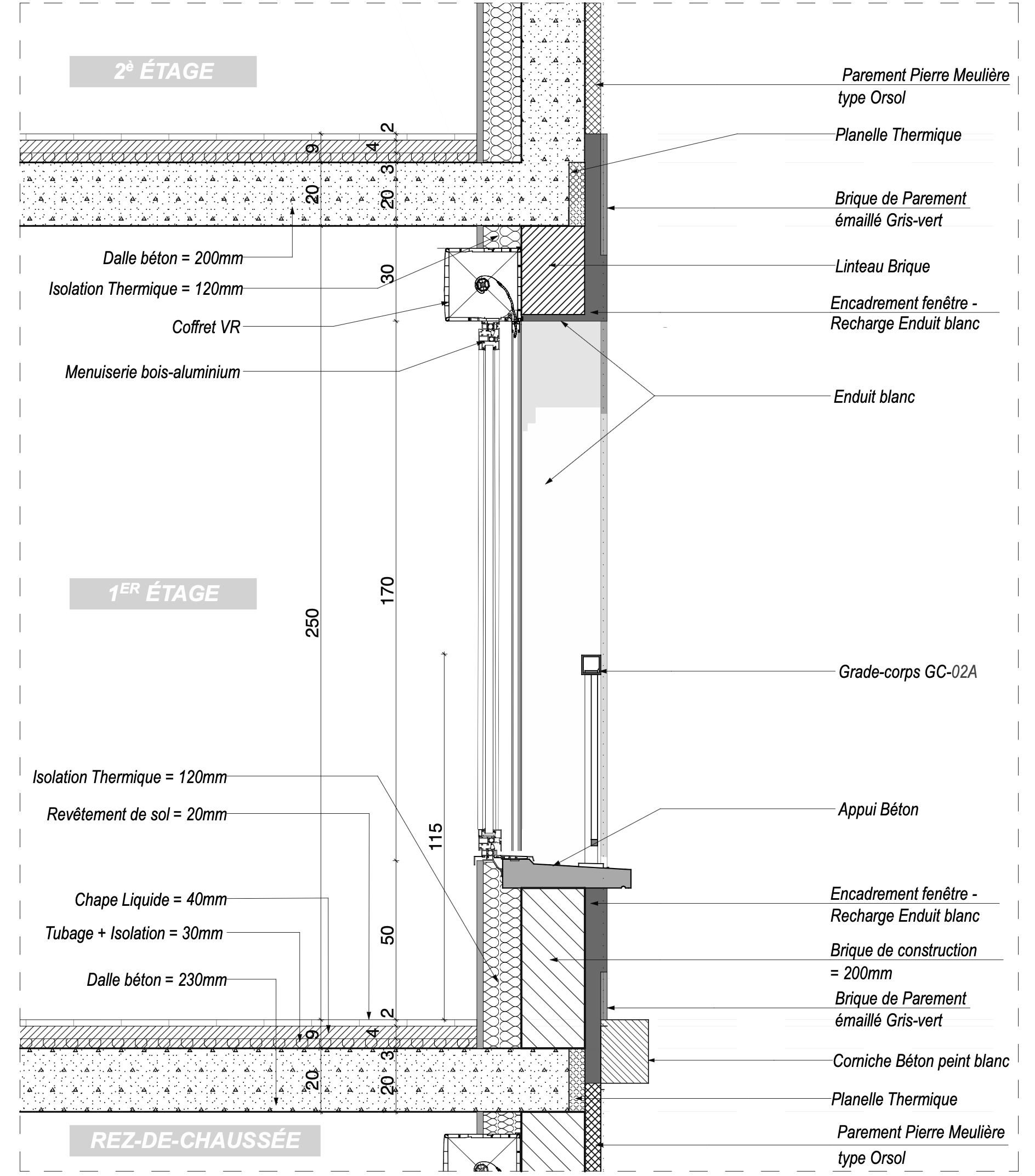 Detail fenetre garde corps