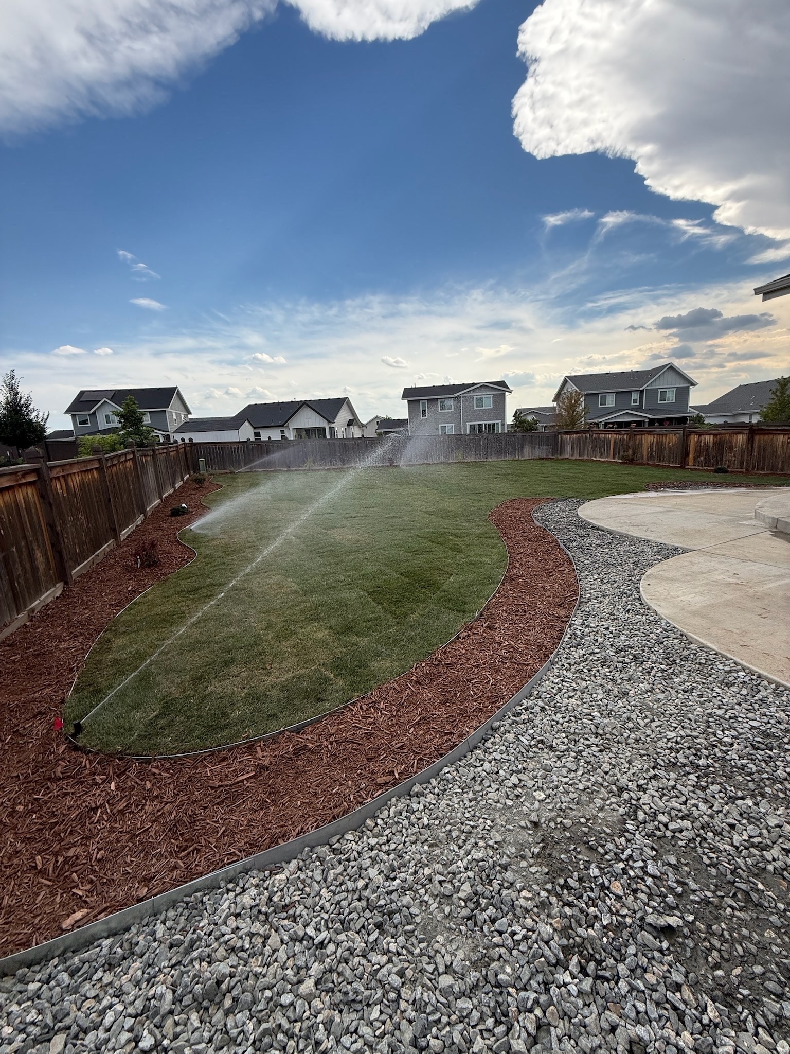 Backyard sprinkler system
