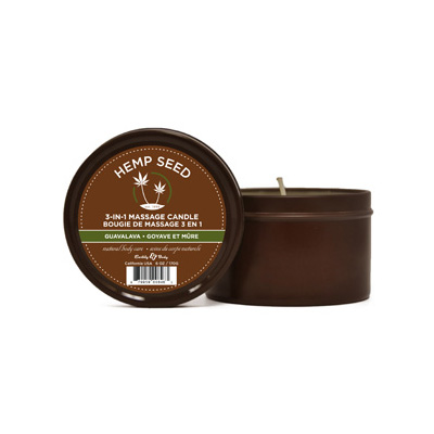 Hemp Seed Guavalava 6 oz massage candle