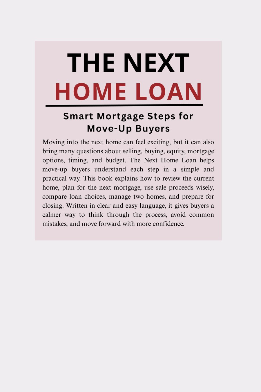 Back cover of The Next Home Loan