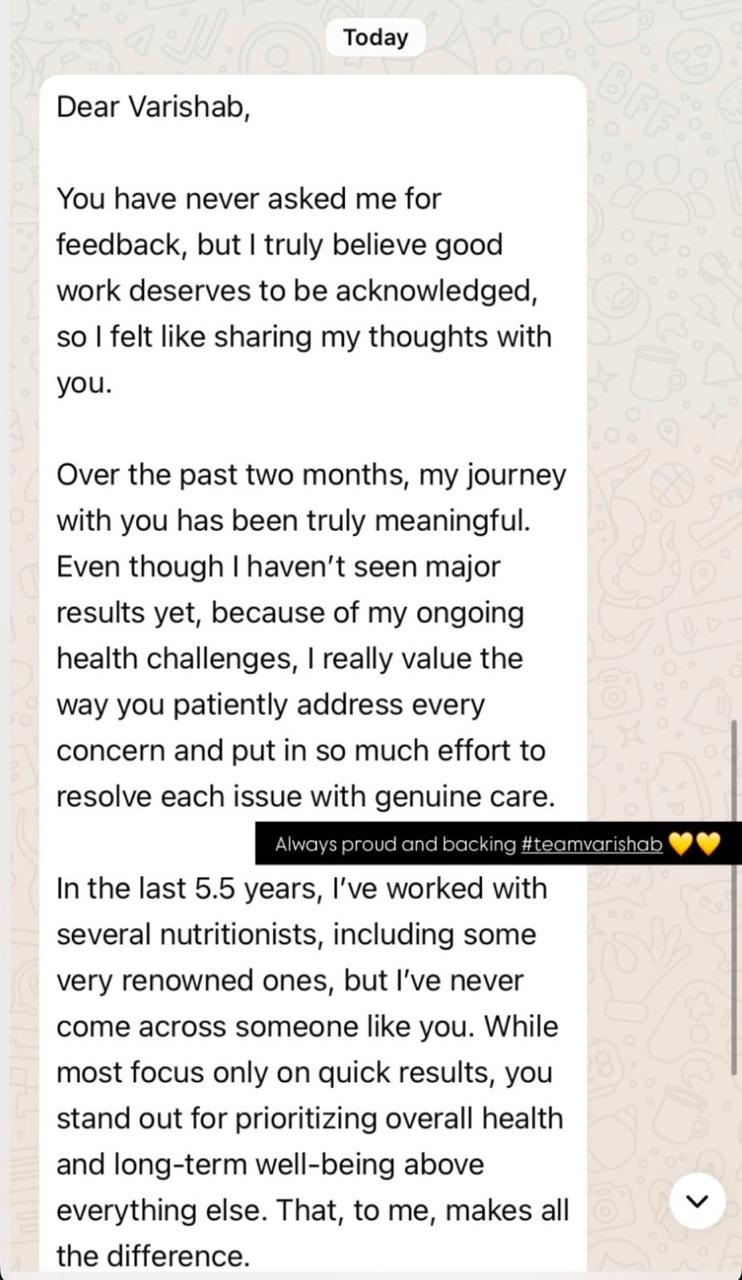 Client testimonial