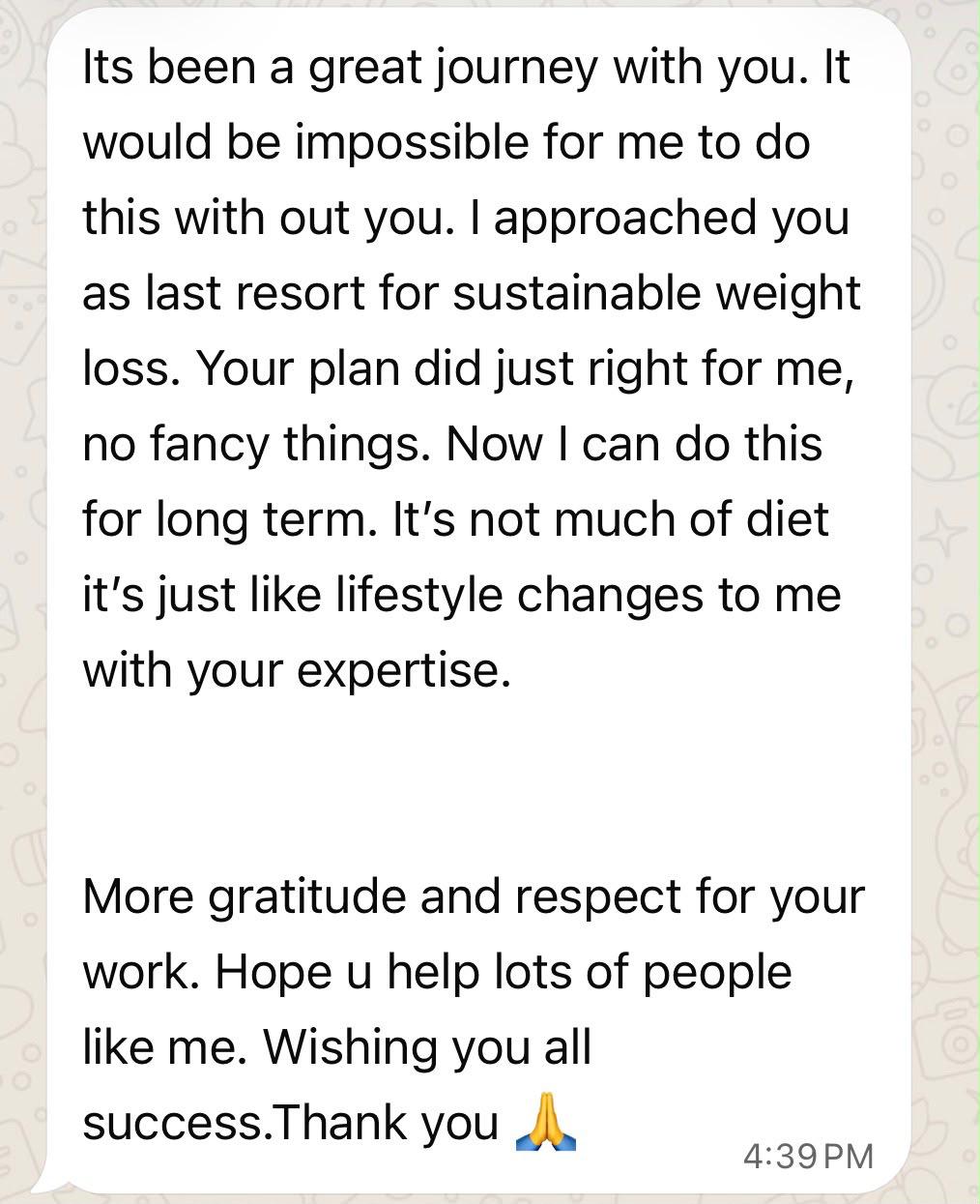 Client testimonial