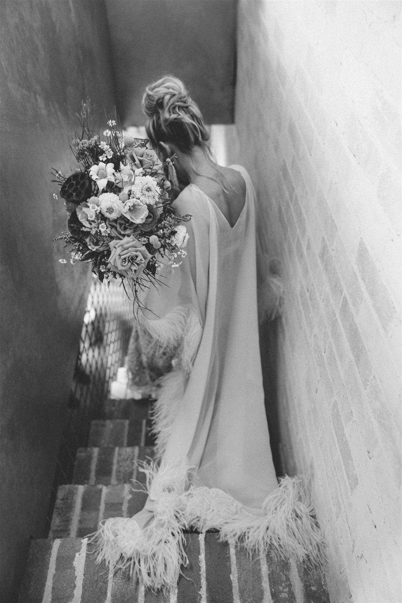 A couple together on their wedding day