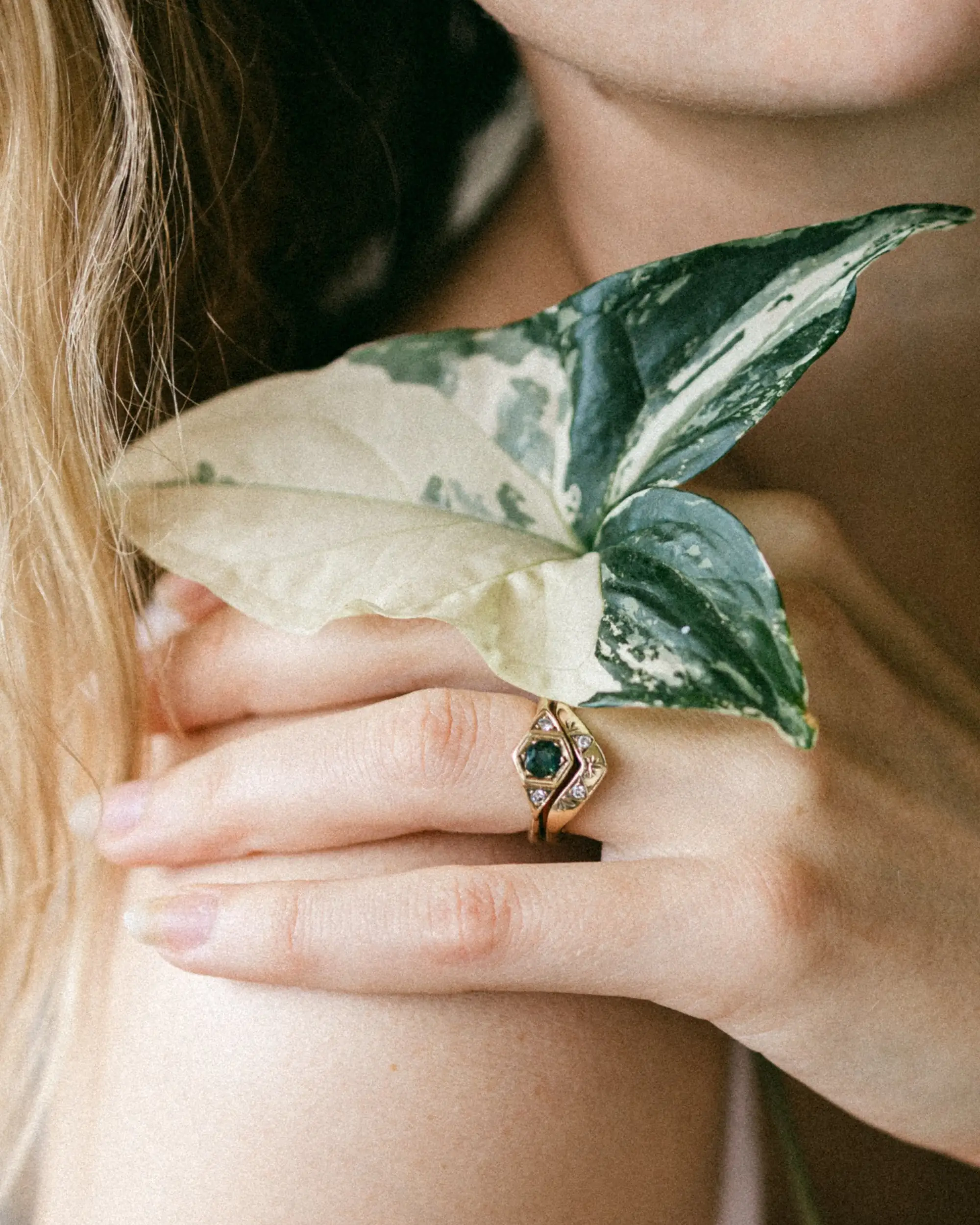 A wedding moment photographed on film
