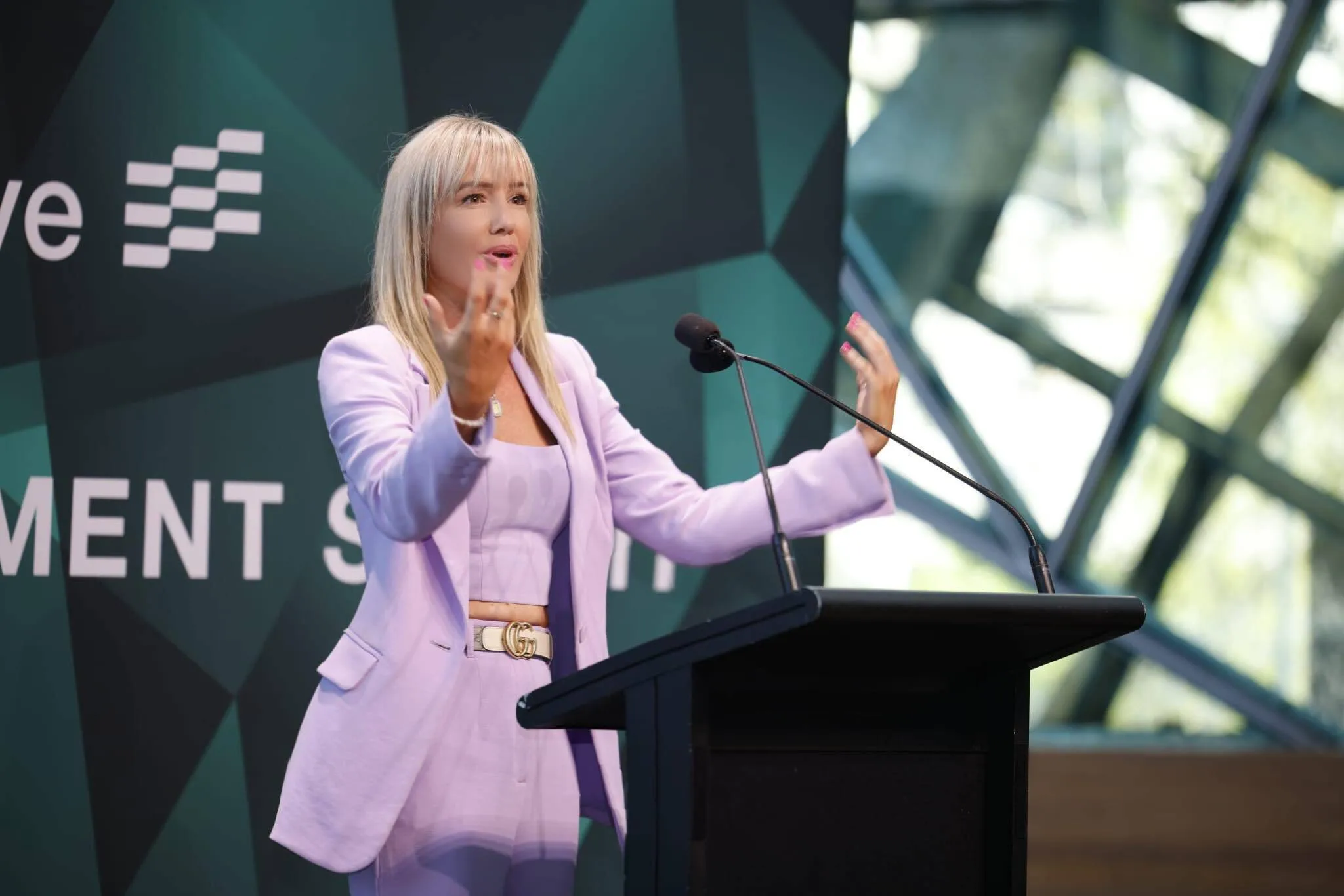 Speaker presenting on stage