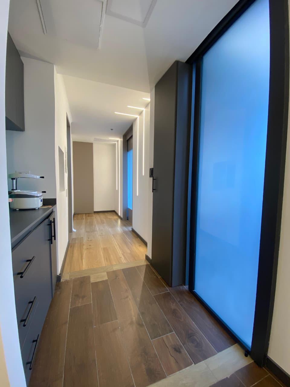 Modern clinic corridor