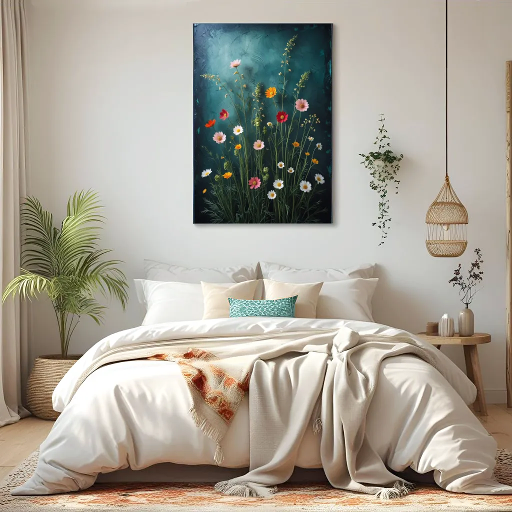 wildflower art print on canvas