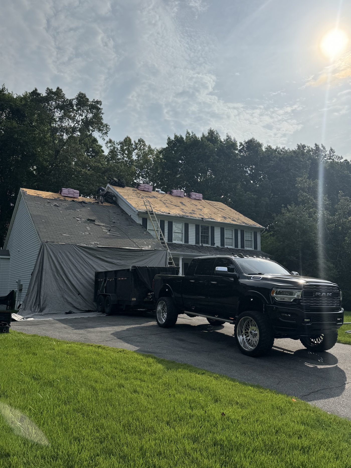 Max Contracting crew and equipment on a Manassas jobsite