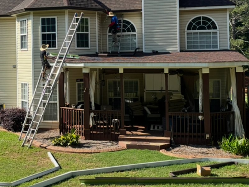 Custom wood deck and covered porch