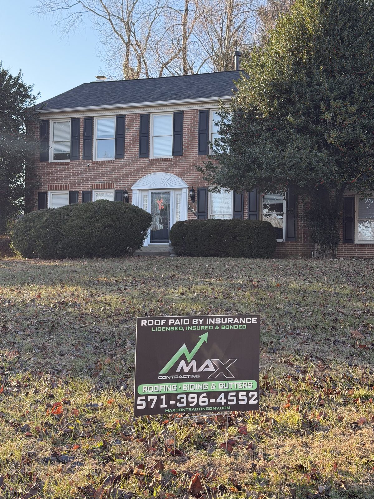 Roof paid by insurance — storm claim help