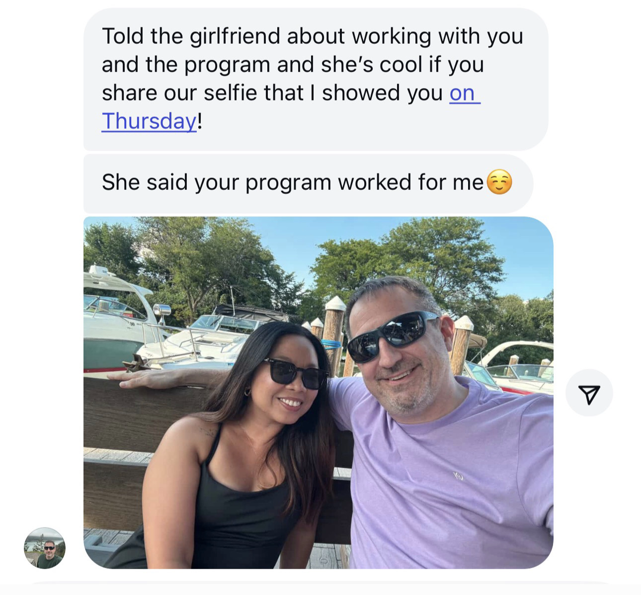 Client testimonial