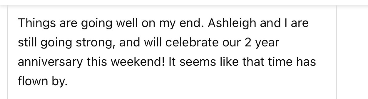 Client testimonial