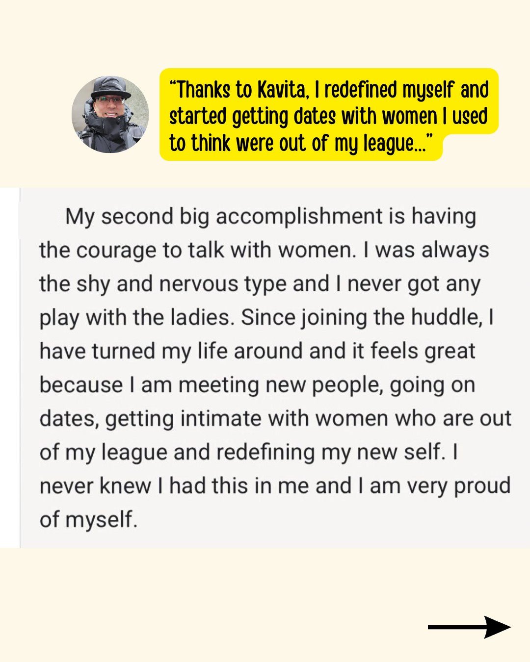 Client testimonial