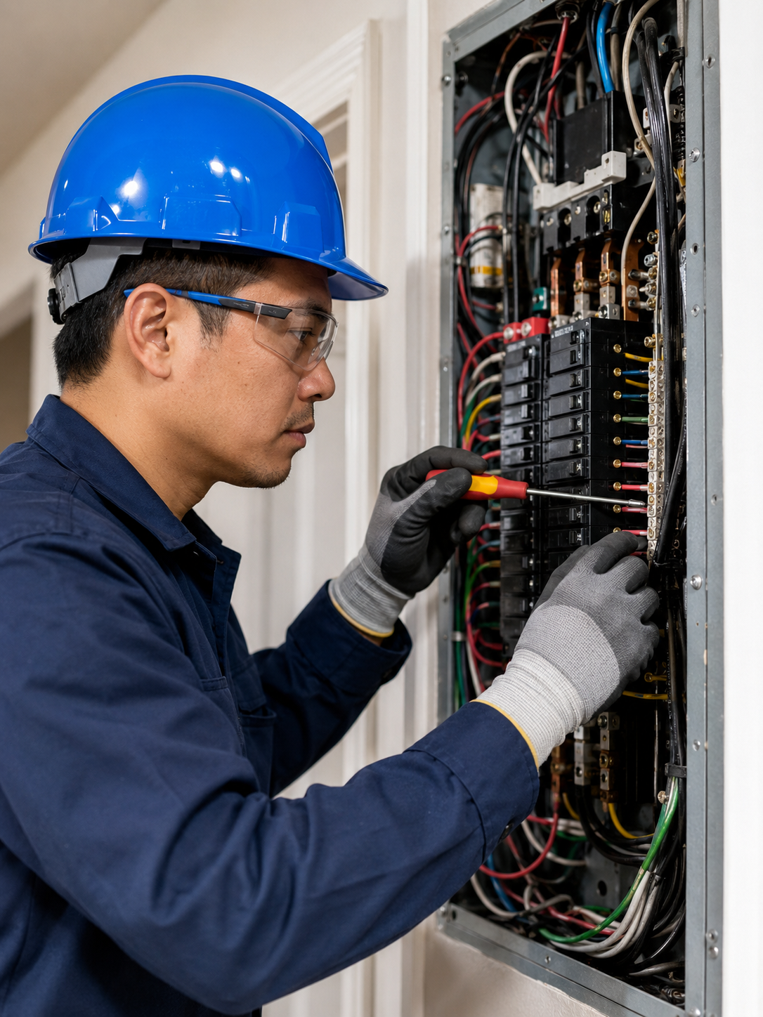 Electricians at work