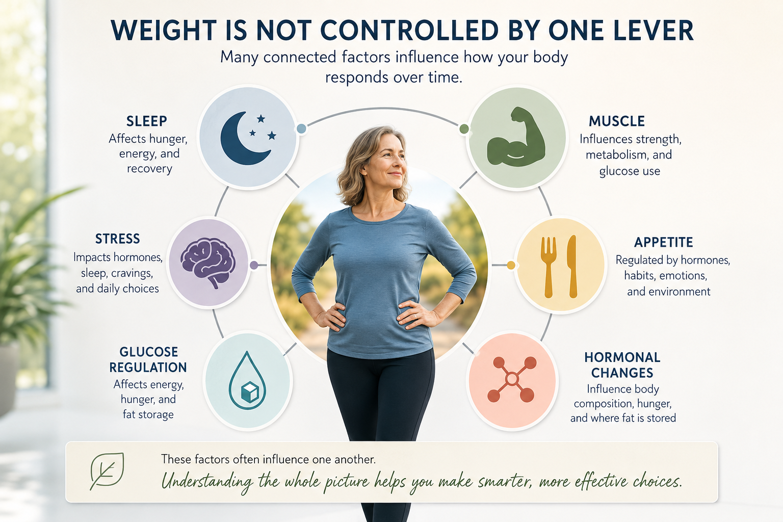 Weight is not controlled by one lever