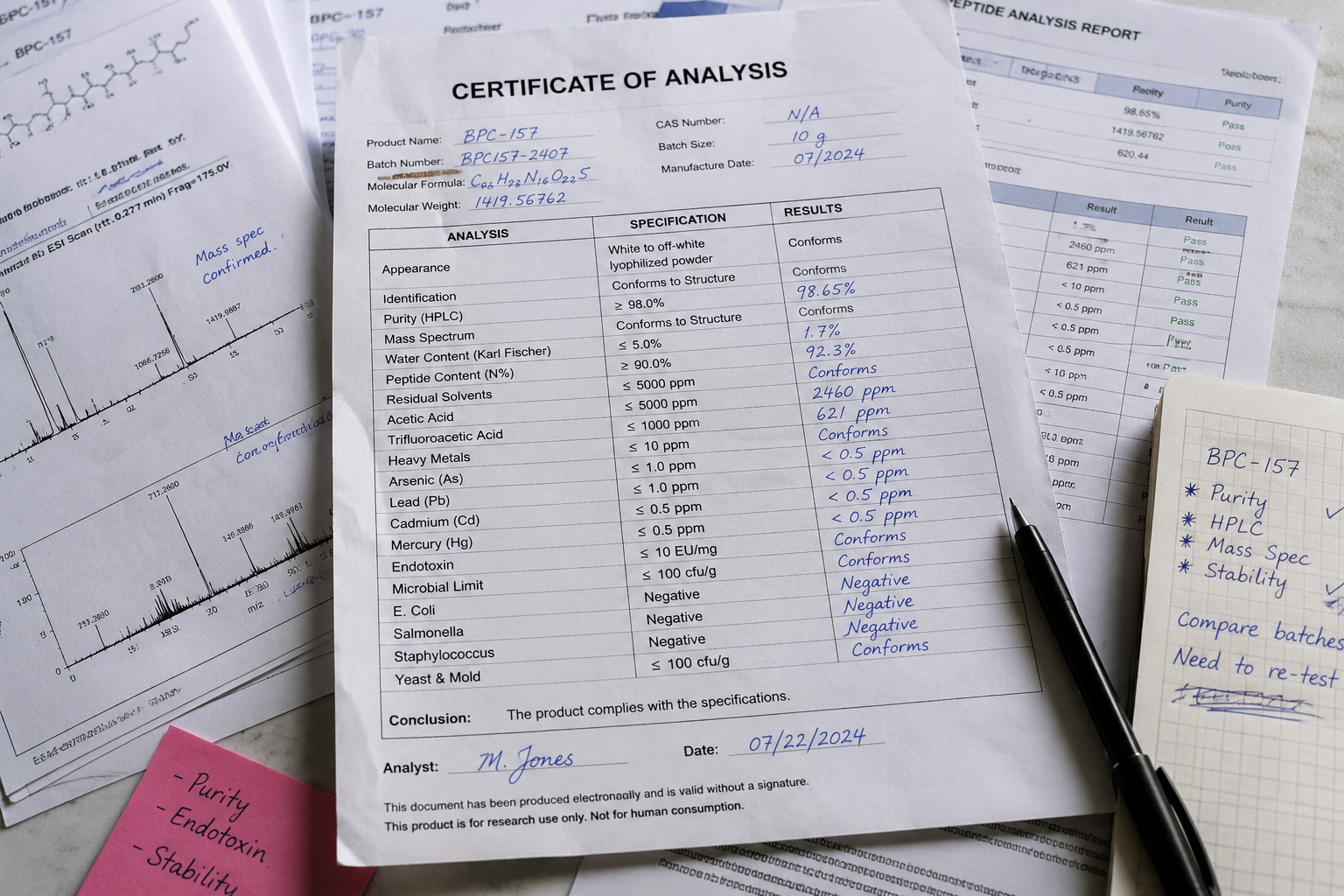 Certificate of Analysis