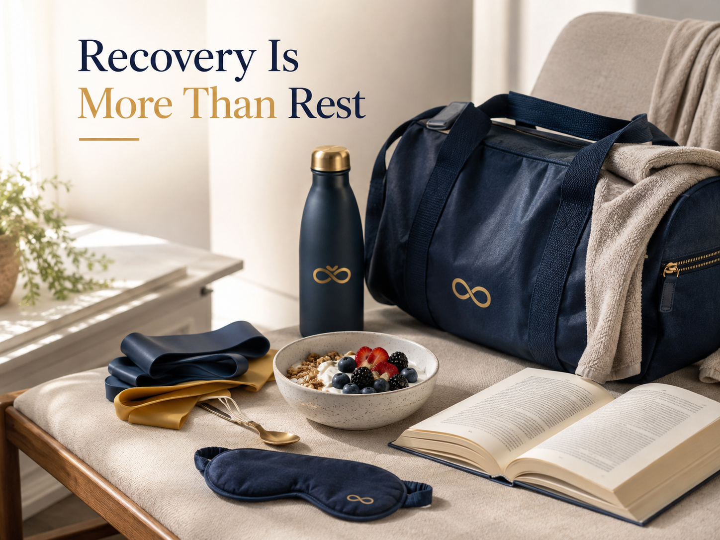 Everyday recovery tools including sleep, nutrition, hydration, and lighter movement after exercise.
