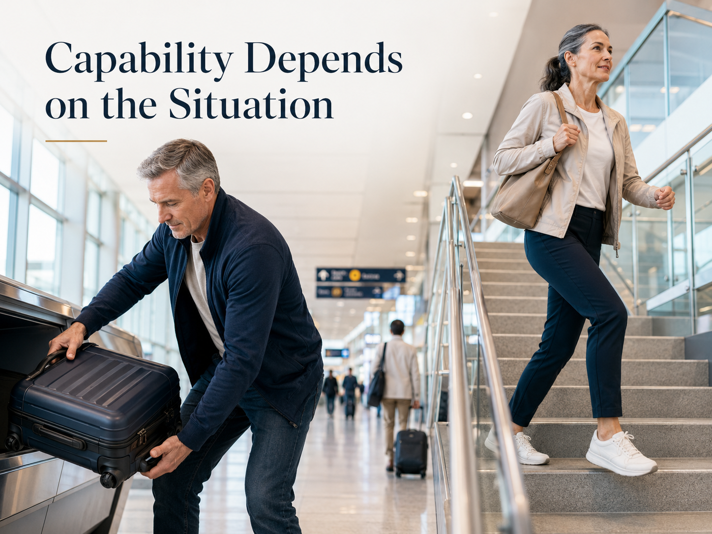 Travel activities showing how strength, endurance, and quick movement support different everyday demands.