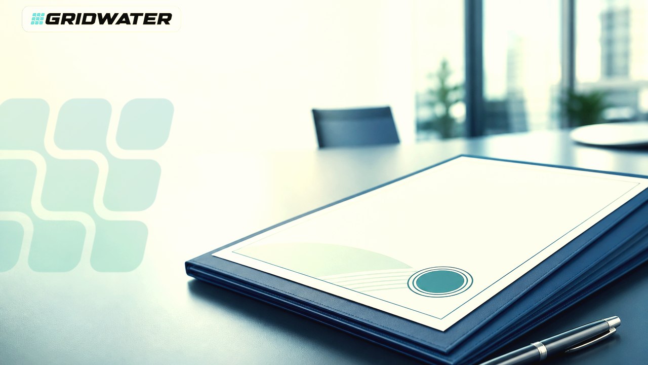 Gridwater financing press release thumbnail