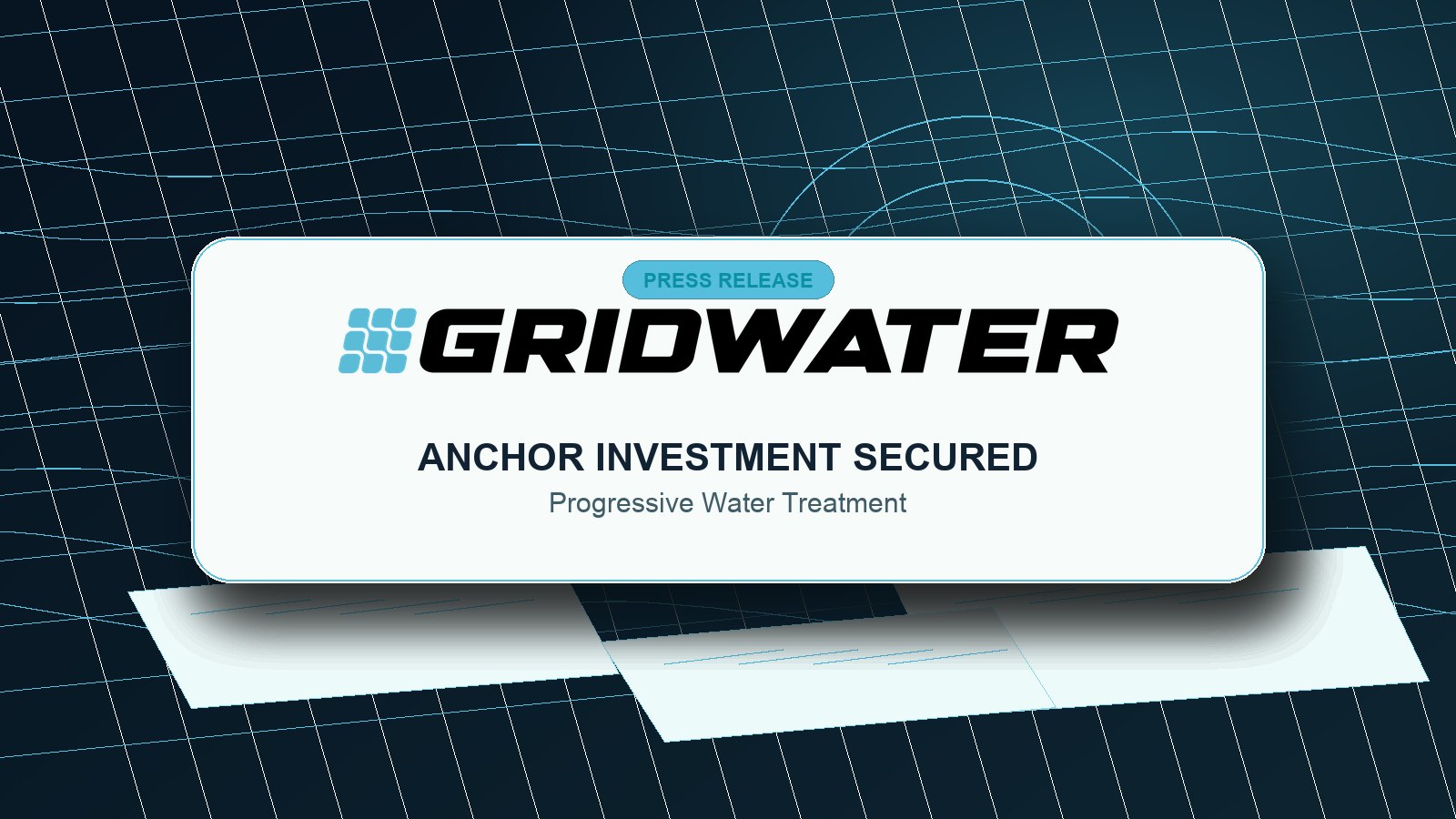Gridwater anchor investment press release thumbnail