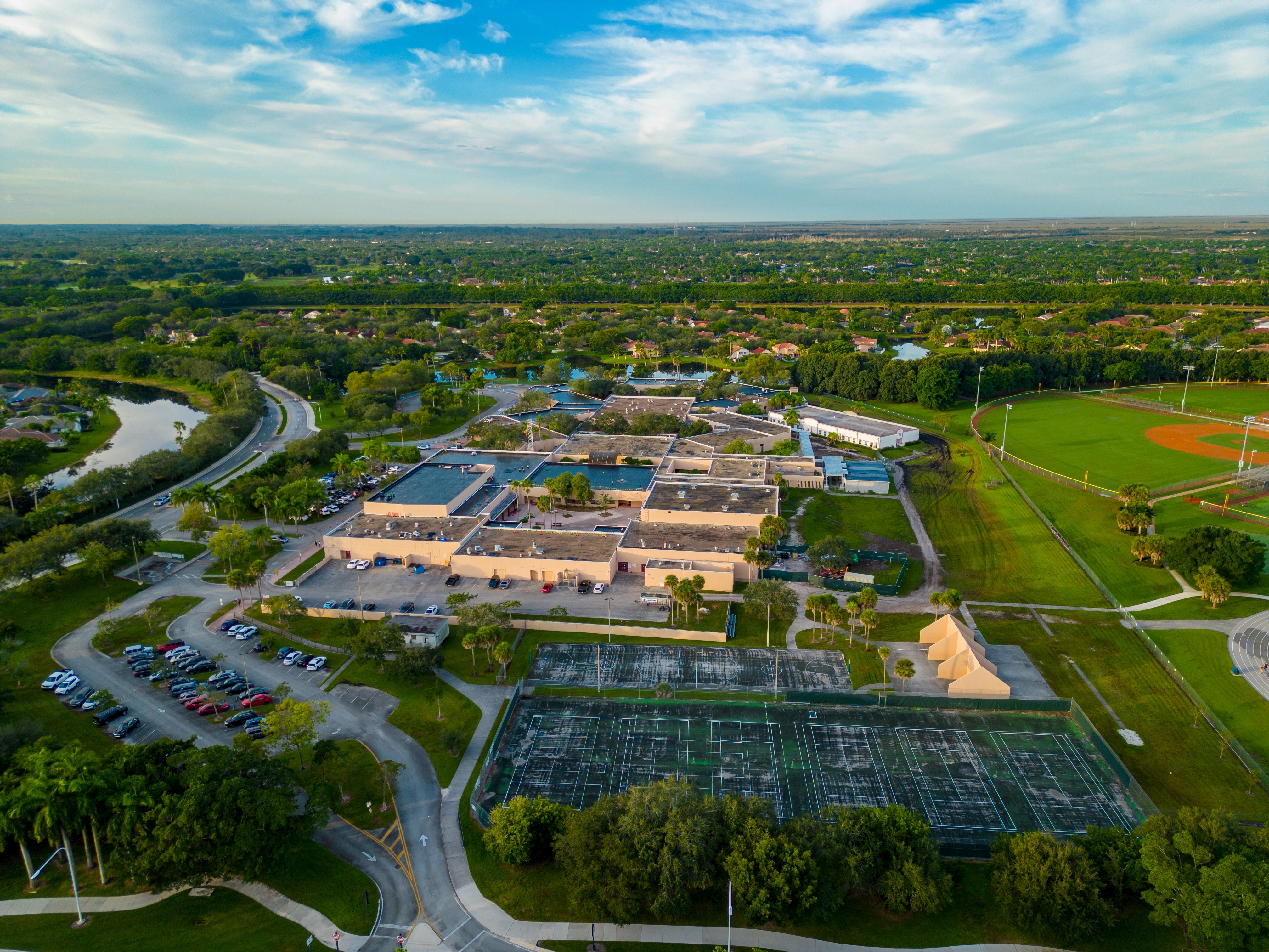 Aerial photo Tequesta Trace Middle School Weston FL