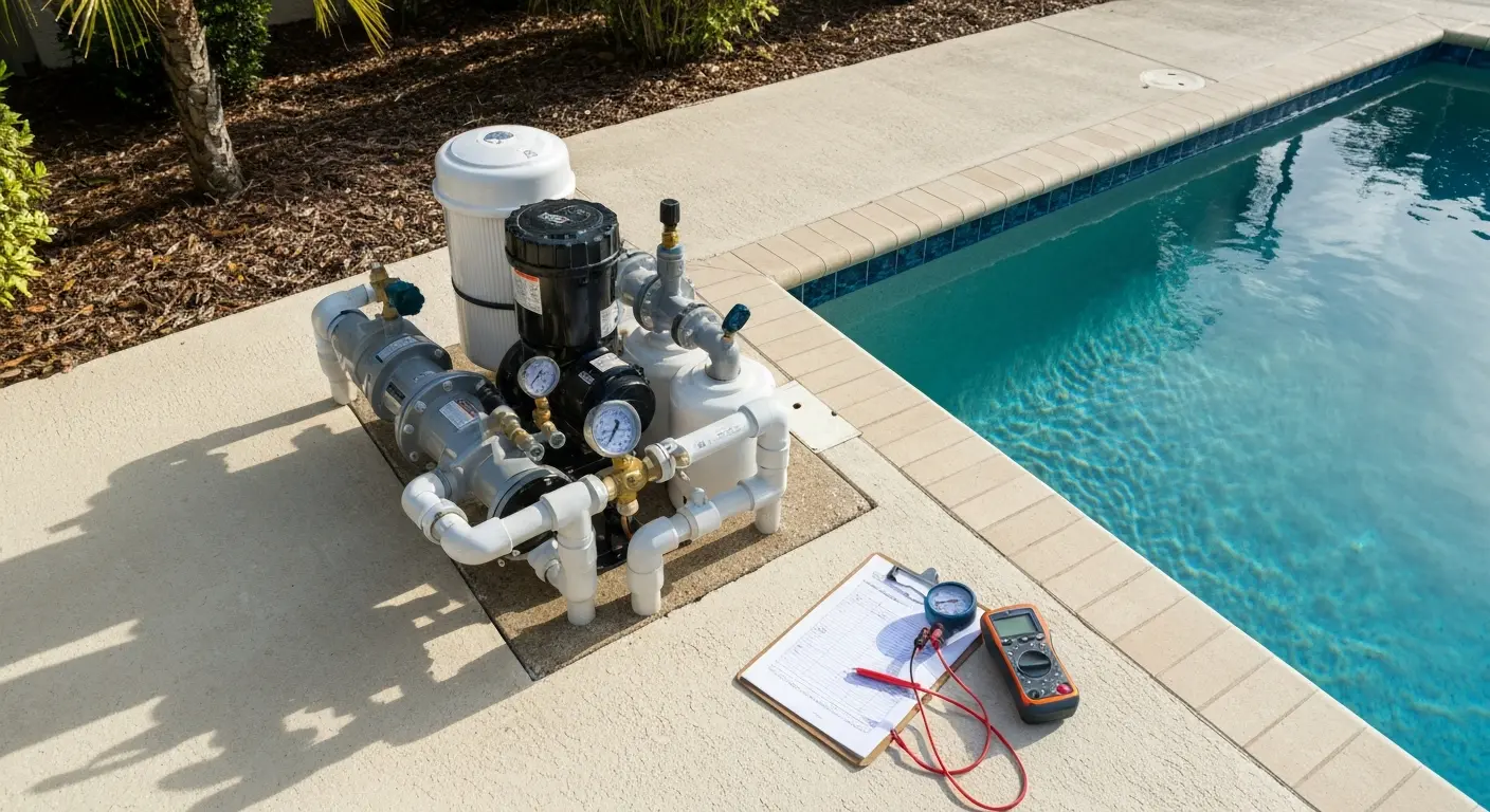 Pool pump repair technician