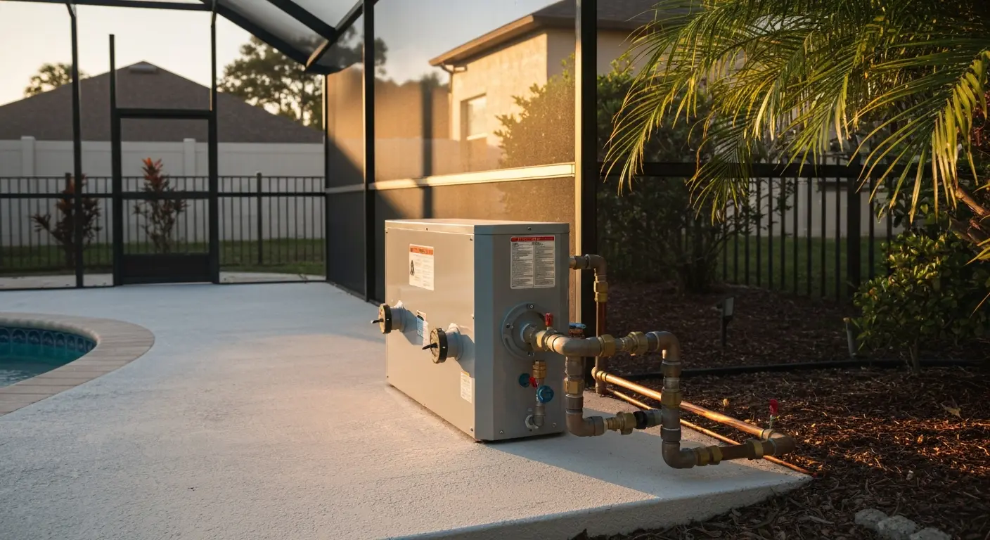 Gas heater installation
