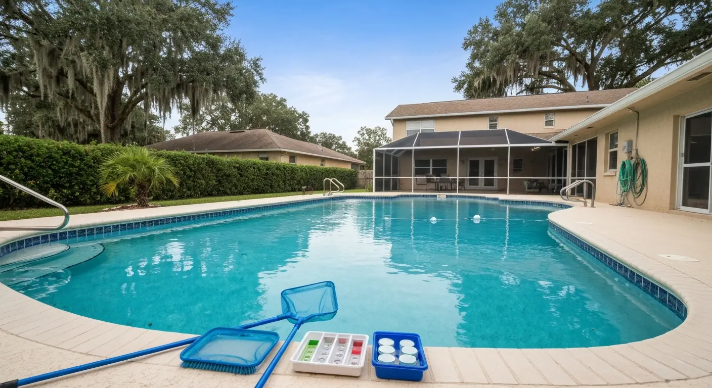 Weekly pool maintenance