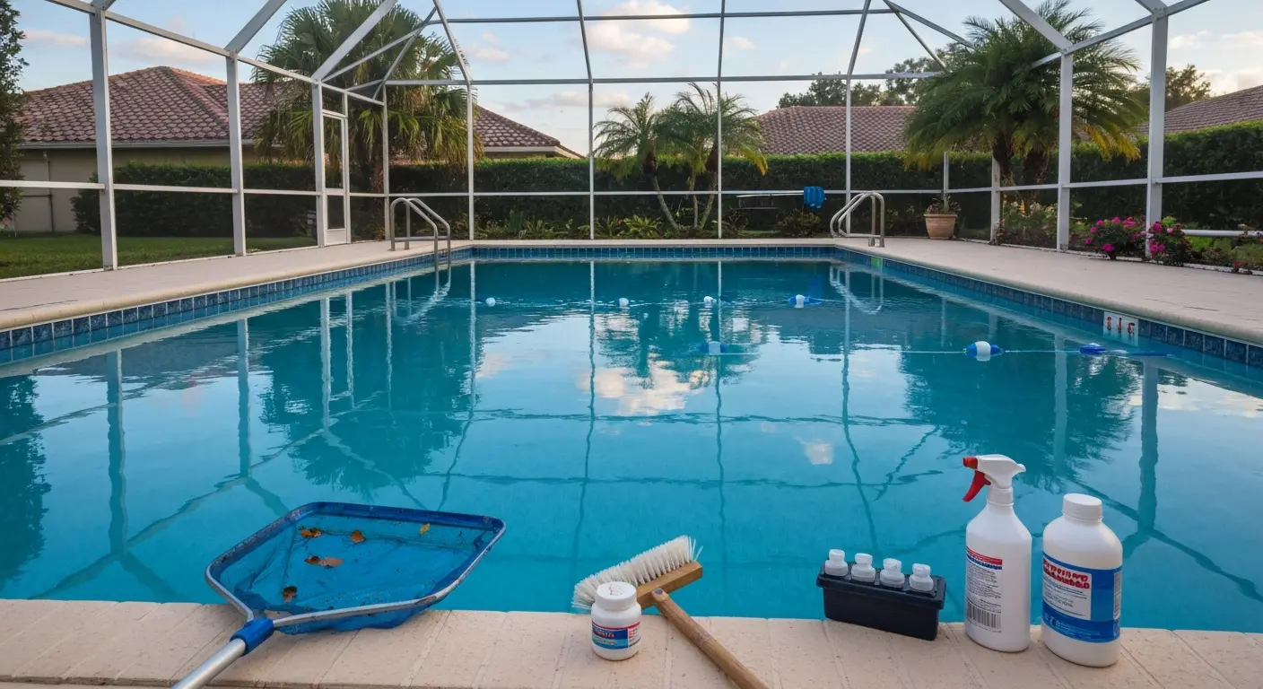 Weekly pool cleaning service