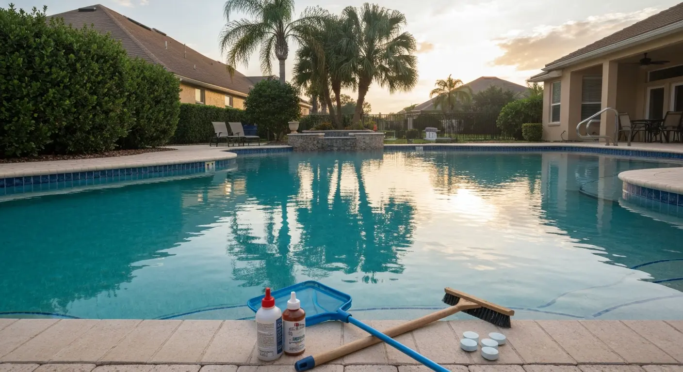 Weekly pool cleaning service