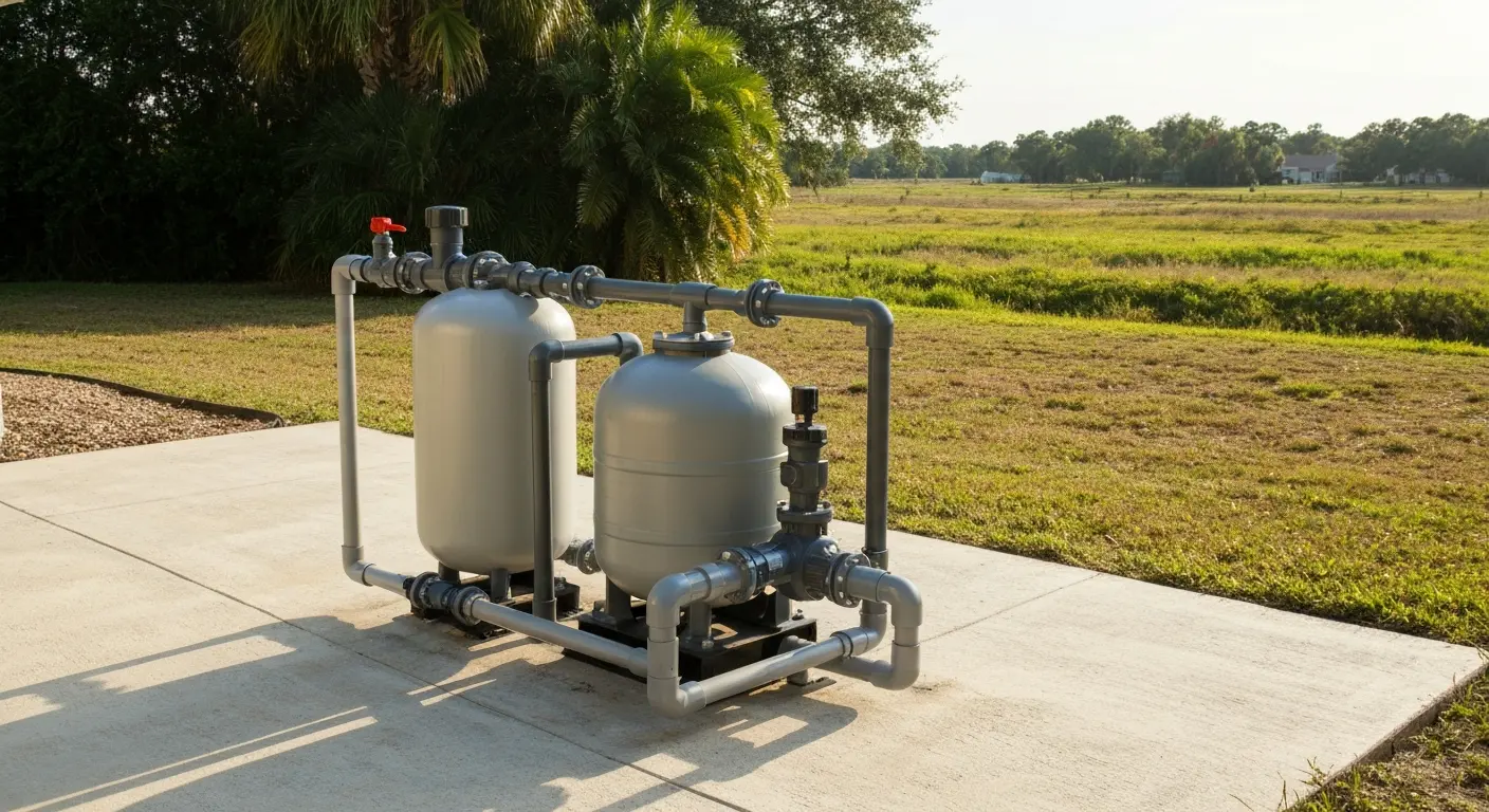 Pool pump equipment in Wekiva Springs backyard