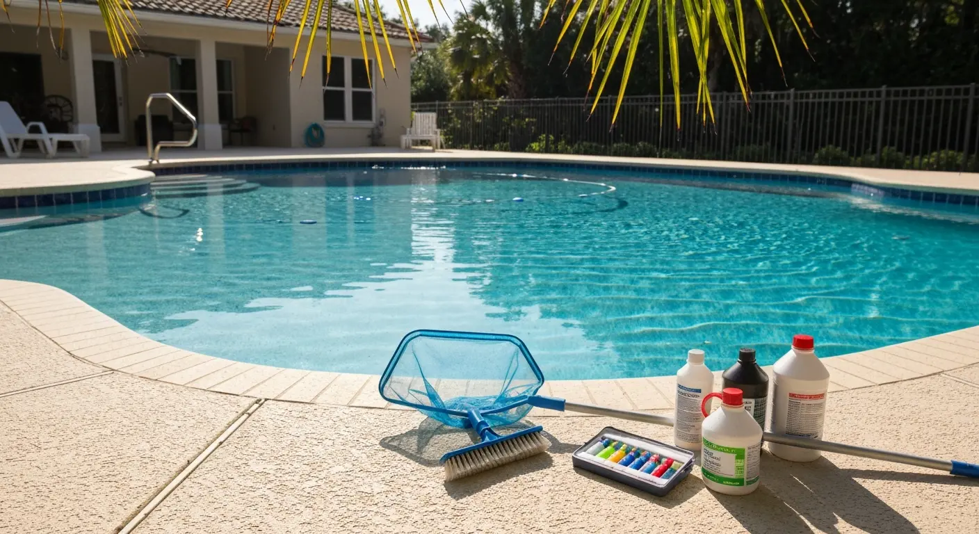 Weekly pool maintenance
