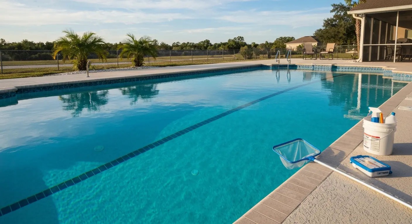 Weekly pool maintenance service