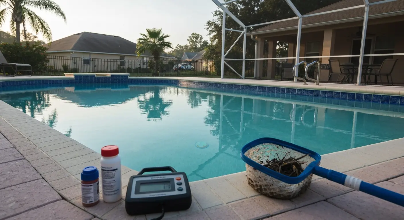 Weekly pool service in Alaqua Lakes