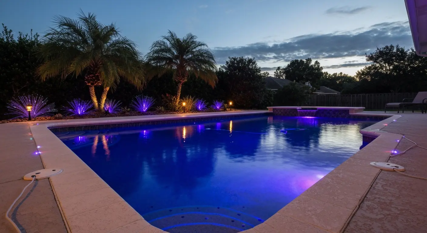 Pool light installation