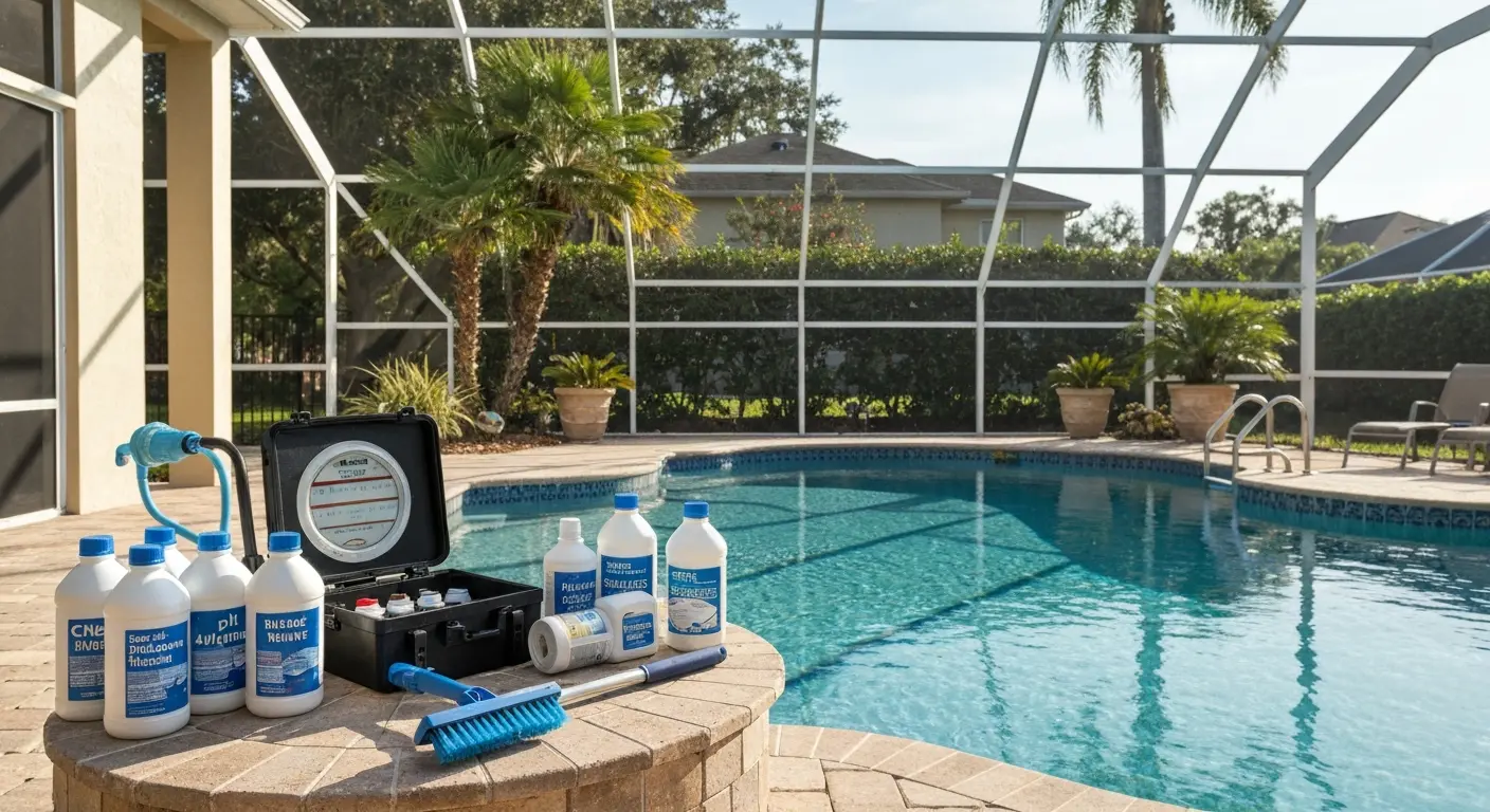 Pool chemicals and supplies