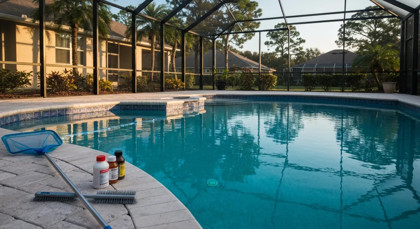Weekly pool service in Seminole County