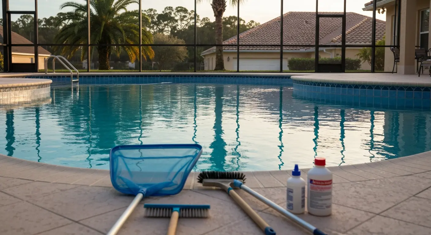 Pool cleaning technician in Sanford