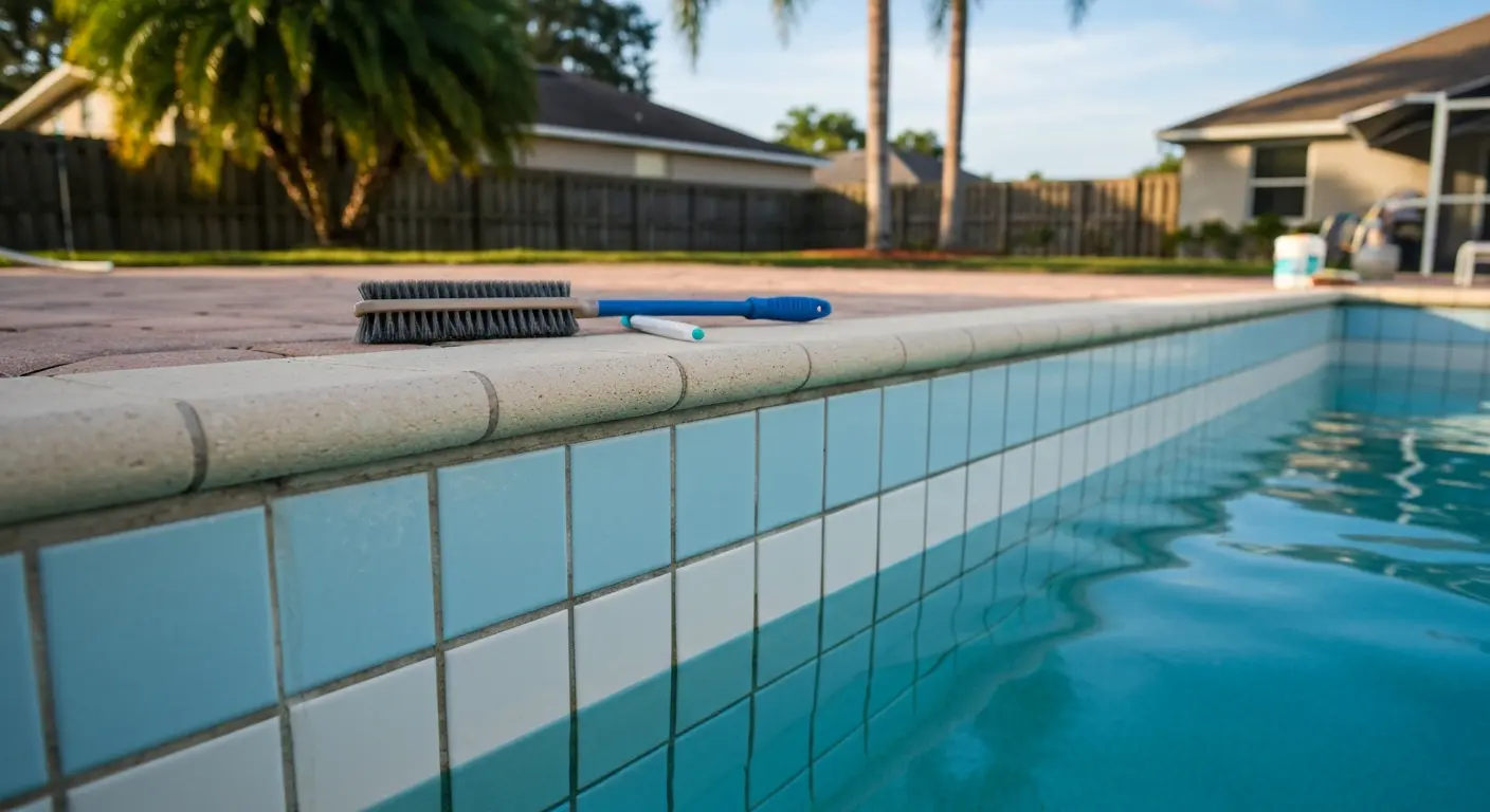 Acid wash and tile cleaning in Sanford pools