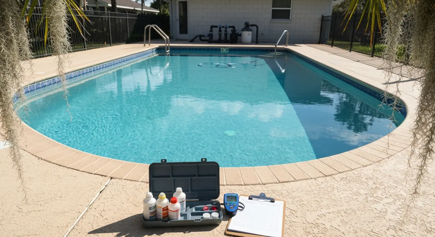 Seasonal pool care adjustments